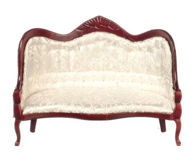 Victorian white sofa miniature