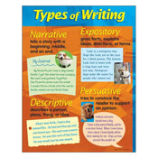 Types of Writing Learning Chart 17" x 22" 1/pk