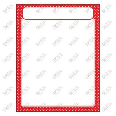 Red Polka Dots Learning Chart 17" x 22" 1/pk