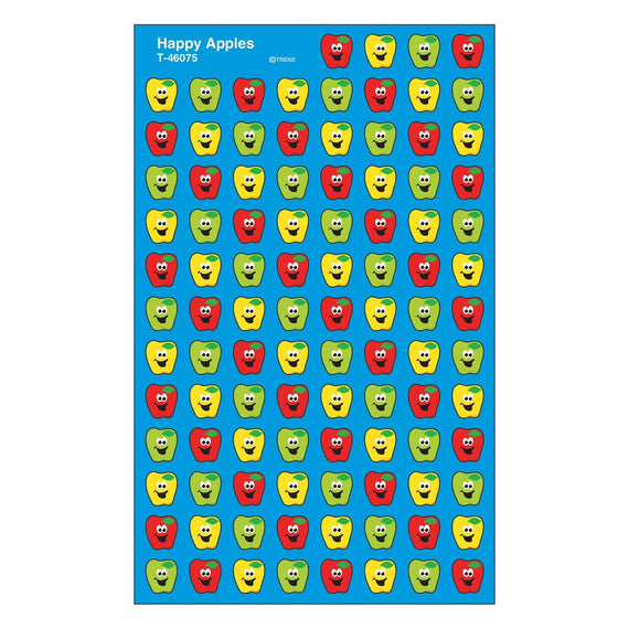 Happy Apples Stickers 7/16" 800/pk