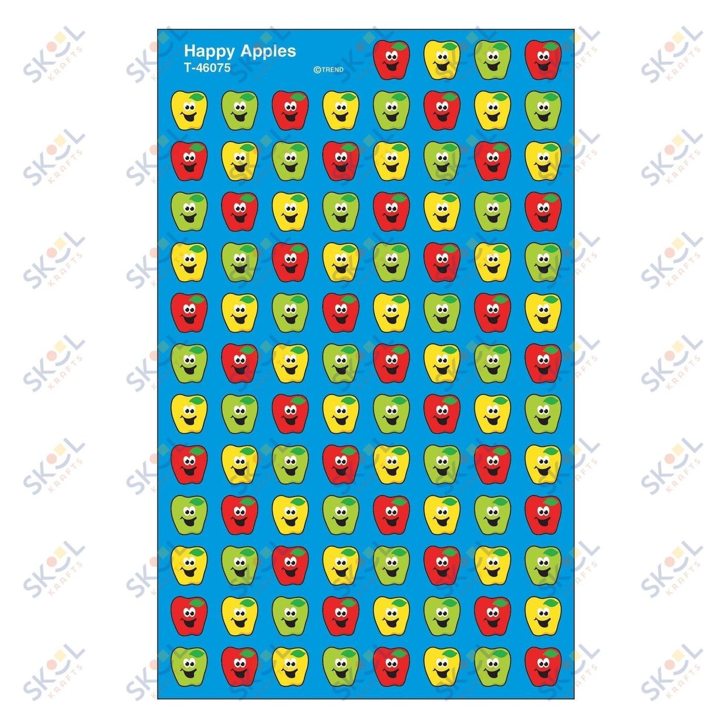 Happy Apples Stickers 7/16" 800/pk