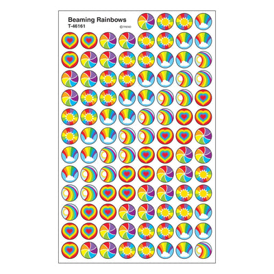 Beaming Rainbow Stickers 4 1/8" x 6 5/8" 8/pk