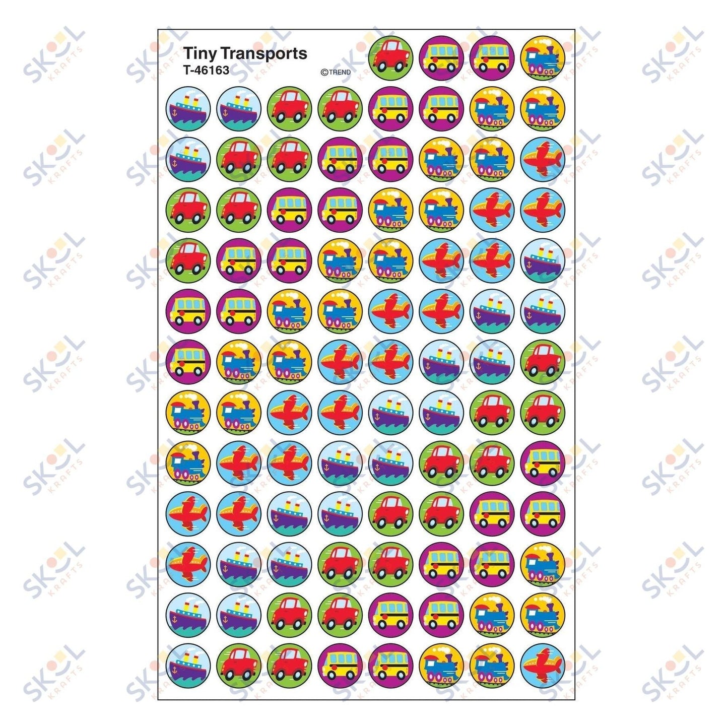 Tiny Transports Stickers 7/16" 800/pk