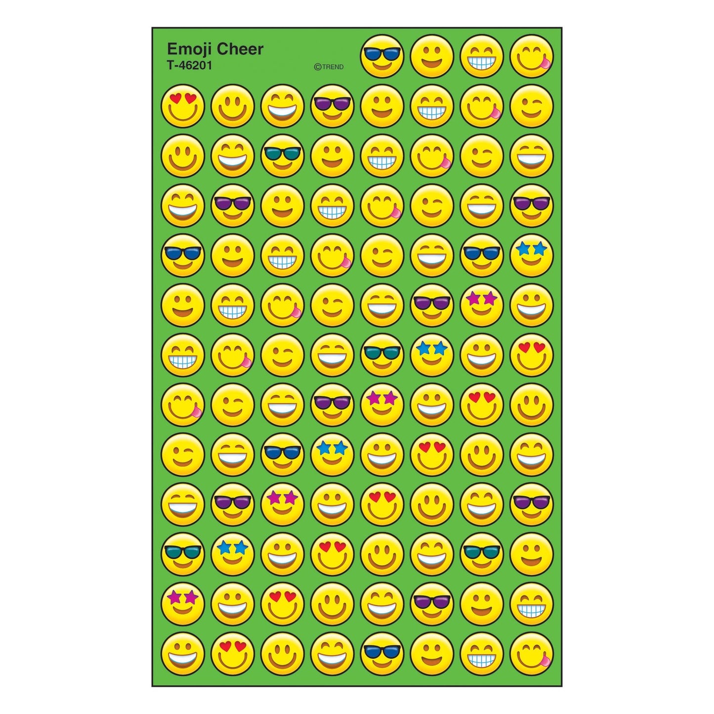 Emoji Cheer Stickers 7/16" 800/pk