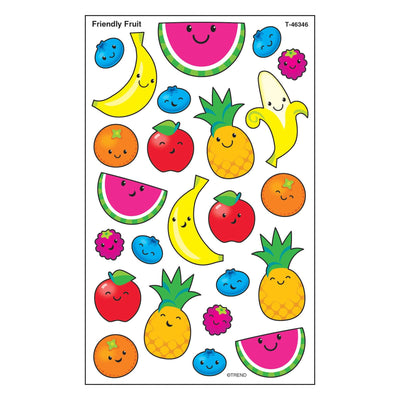 Friendly Fruit Stickers 4 1/8" x 6 5/8" 192/pk