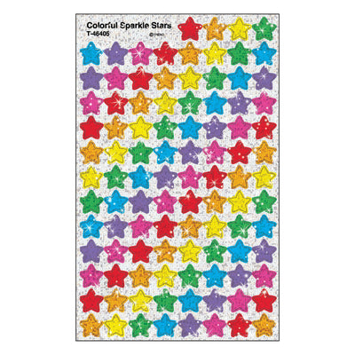 Colorful Sparkle Star Stickers 7/16" 400/pk