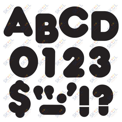 Black 4" Uppercase Casual Uppercase Letters Fade-resistant & Durable Paper 1pc