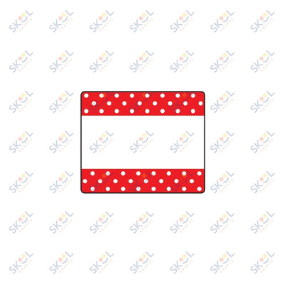 Red Polka Dots Labels 2 1/2" x 3" 36/pk
