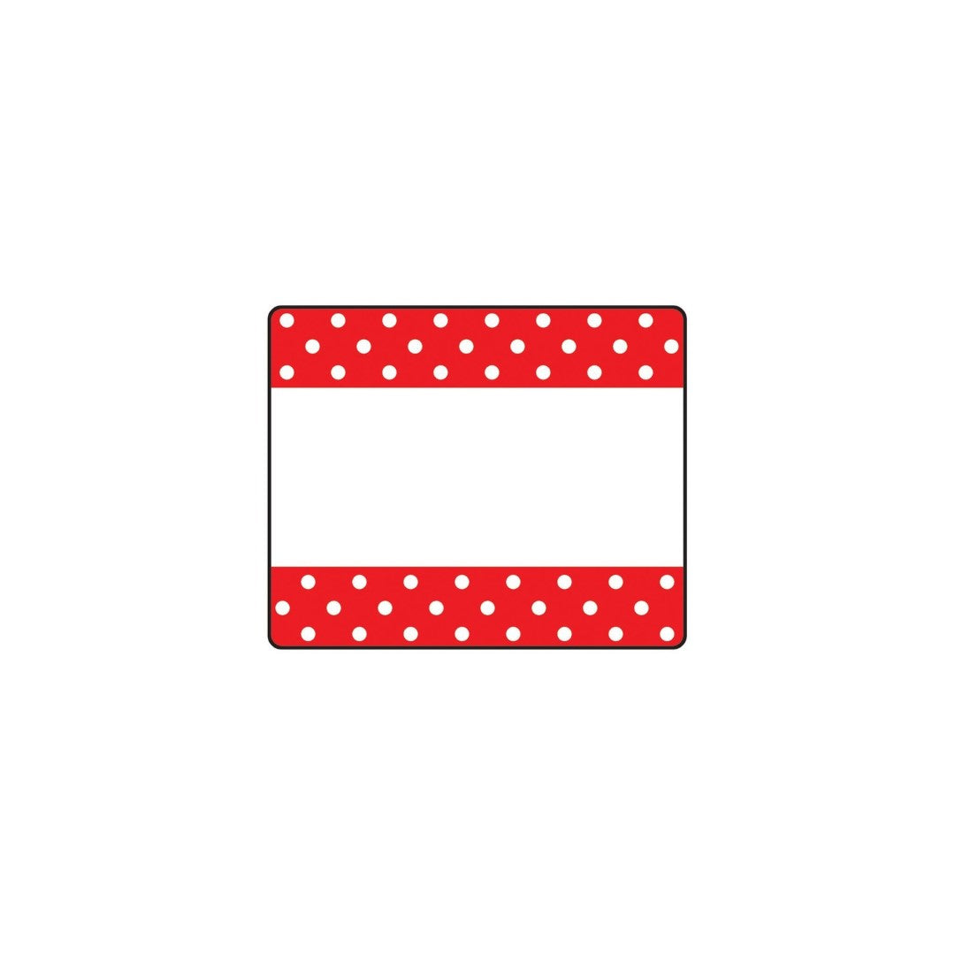 Red Polka Dots Labels 2 1/2" x 3" 36/pk
