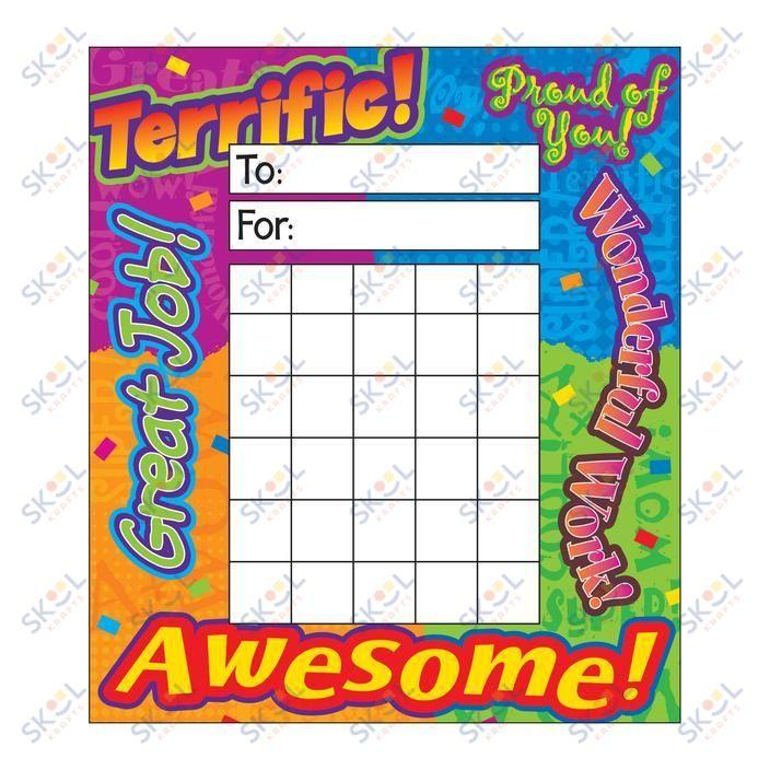 Reward Words Incentive Pad 5 1/4" x 6" 1/pk