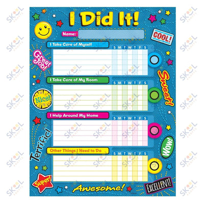 Praise Word Patches Success Charts/Chore Charts 8 1/2" x 11" 25/pk