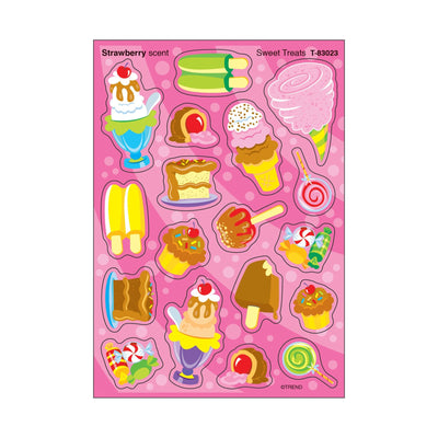 Sweet Treats, Strawberry Scent Stickers Mixed Shapes 72/pk