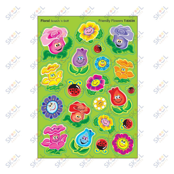 Floral Scent Stickers 4 1/8" x 5 7/8" 84/pk
