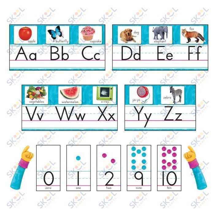 Photo Alphabet Bulletin Board Set 8 3/8in x 12 3/4ft 22/pk