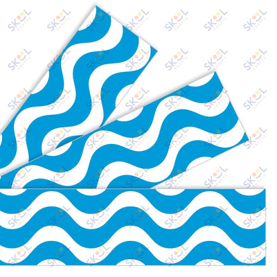 Wavy Blue Borders 2 3/4in x 35 3/4ft 1/pk