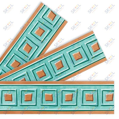 Copper Squares Borders 2 3/4in x 35 3/4ft 1/pk