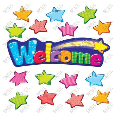 Welcome Stars Mini Bulletin Board Set 27" 34/pk