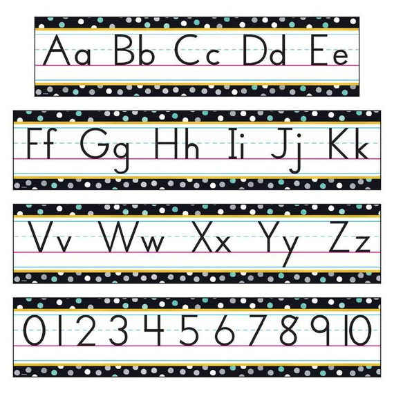 Alphabet Mini Bulletin Board Set Durable & Reusable Paper 5 1/2in x 12ft 6/pk