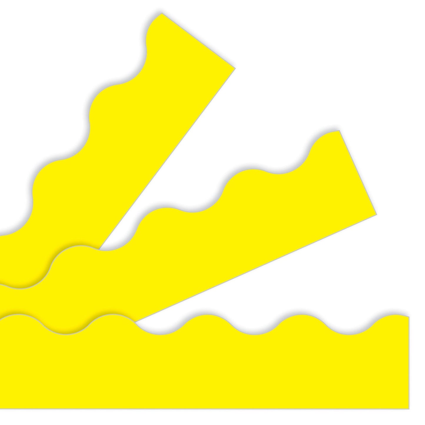 Solid Color Scalloped Borders (Yellow)