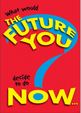 "What Would the Future You..." Poster Durable & Reusable Paper 13 3/8" x 19" 1pc