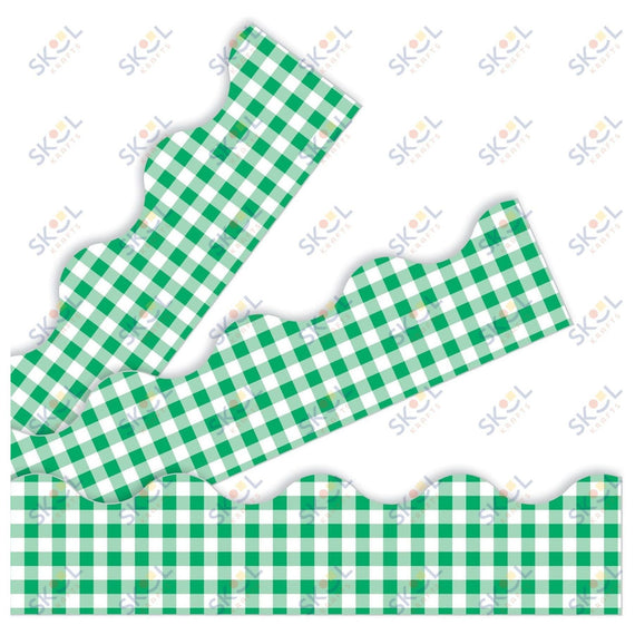 Green Gingham Trimmers 2 1/4in x 39ft 1/pk