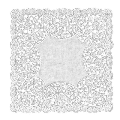 White Square Doilies 8" (100 Pack)