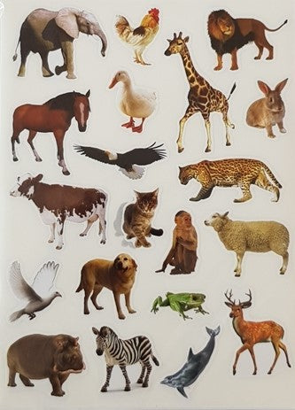 Wild Animal Stickers die cut 10/Sheets