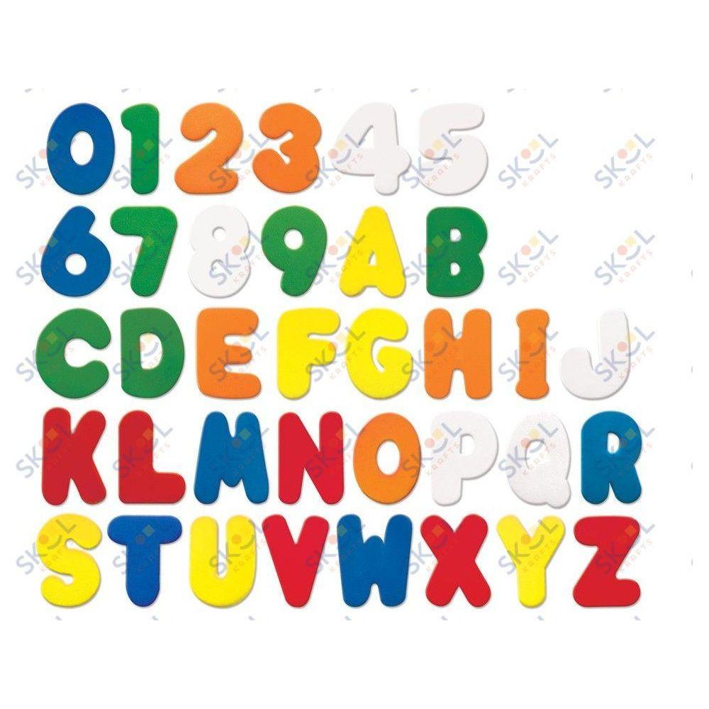 2.25" x 1/4" Fun Foam A To Z's & 1-2-3'S 36Pk