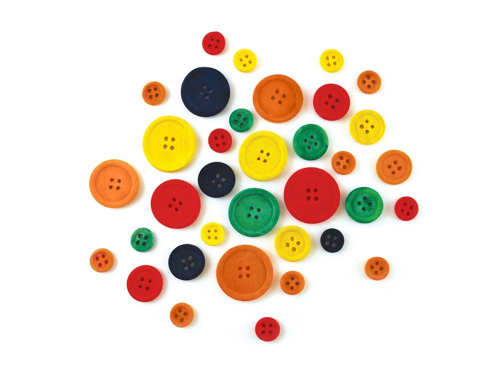 Craft Buttons 40/pk Colored