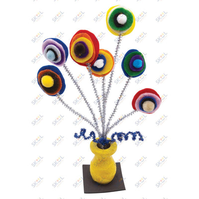 Chenille Stem 6mm Tinsel Sparkle Assorted Colors 12" 100/pk