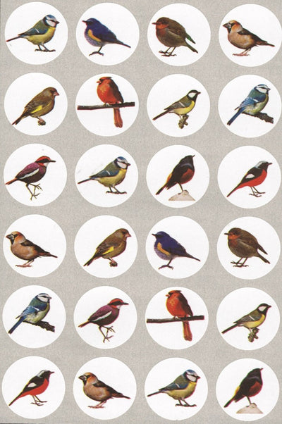 Assorted Bird Stickers 1" 10/sheets