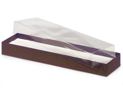 Clear Lid Gift Box 8" x 2" x 1" 100 Pack Cotton Fill 100/pk
