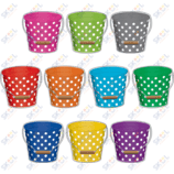 Polka Dots Buckets Accents 6" 30/pk