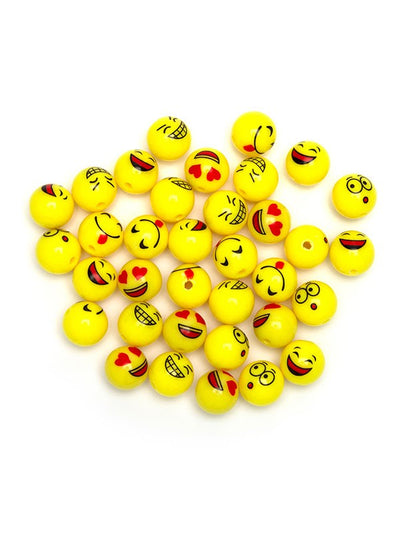 Smiley Expressions Fun Pack Emoji Beads 36pc