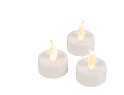 White Battery-Operated Tea Light Candles 12/pk