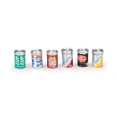 Timeless Minis™ - Assorted Soda Cans - .3125 x .5 inches - 6 pieces