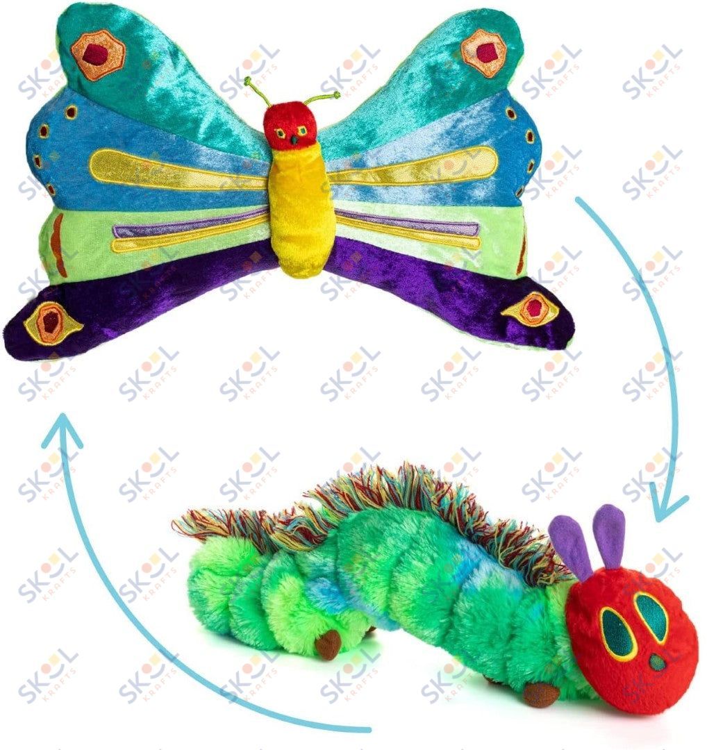 The Very Hungry Caterpillar Reversible Caterpillar and Butterfly Plush