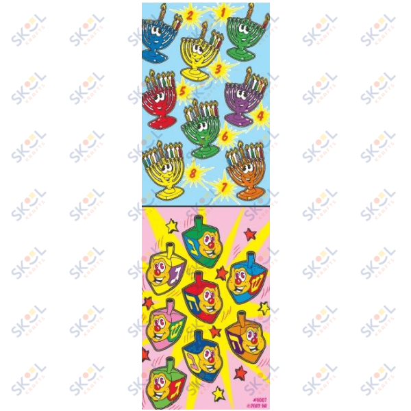 Chanukah Die-cut Stickers 25/pk