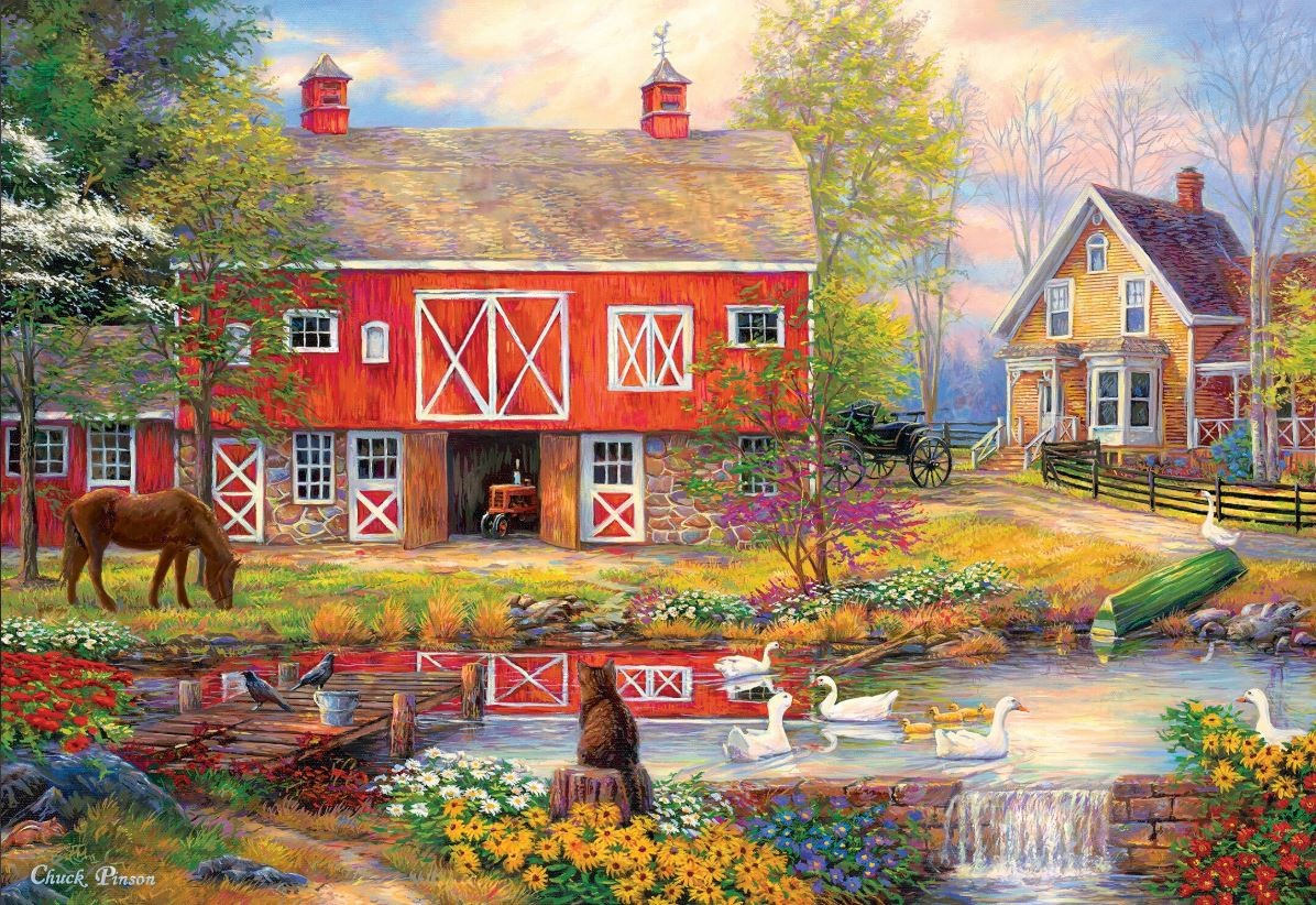 Reflections On Country Living 2000 Piece Jigsaw Puzzle