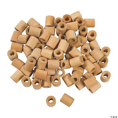 Cylinder wooden beads 100pcs