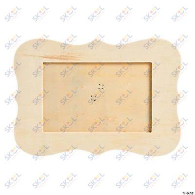 DIY Wooden scallop picture frame 4"x6" 6/pk