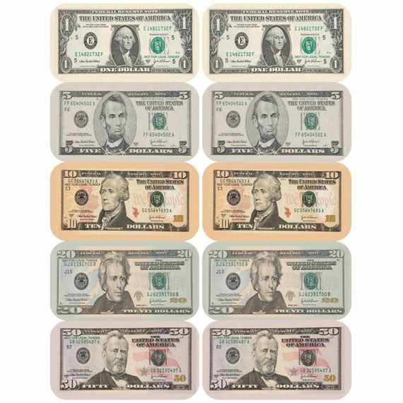 Paper Currency Banner Stickers 2" x 1" 80/pk