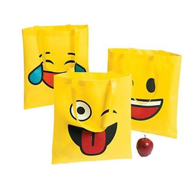 Large Emoji Tote Bags 15" x 17" 12/pk
