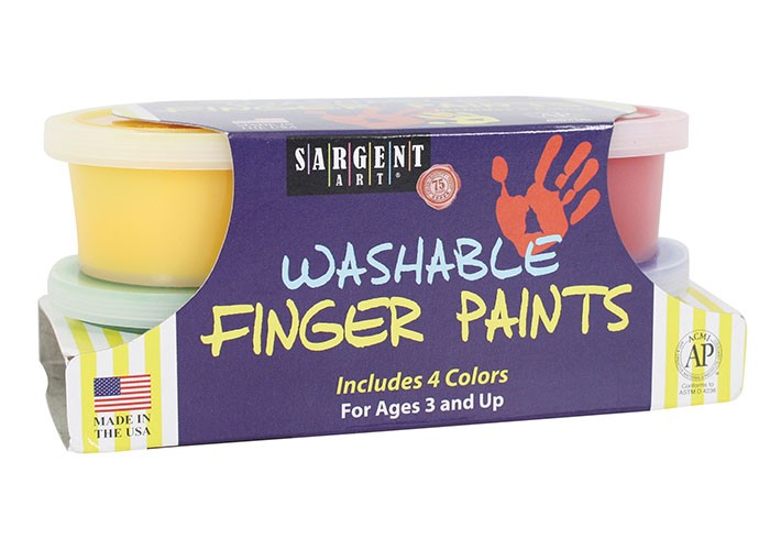 Washable Finger Paint Primary Colors 4/pk (2oz each)