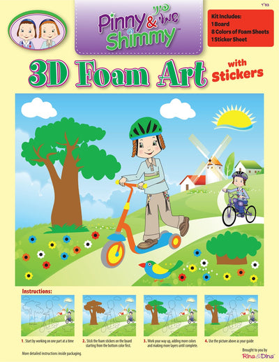 Pinny and Shimmy 3D Foam and Sticker Kit