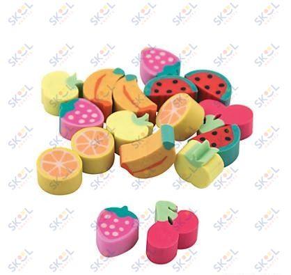 Mini Fruit Erasers 300/pk 3/4"