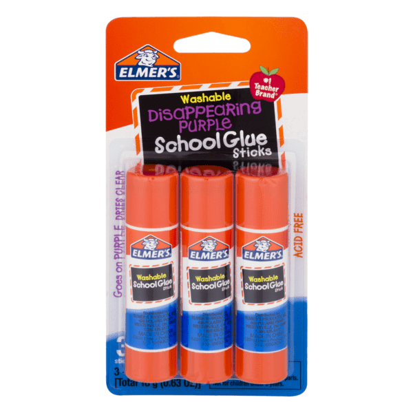 Multipack of 12 - Elmer's Washable School Glue Sticks - Purple 4/Pkg-.24oz
