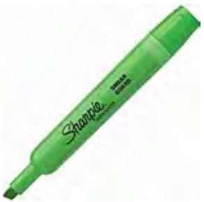 Sharpie Chisel Tip Highlighter (Green, 12/pk)