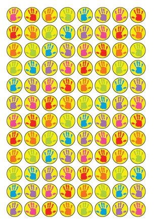 Helping Hands Stickers 7/16" 800/pk