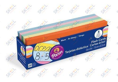 Blank Flash Card Dispenser Box, Unruled 3" X 9", 250 Cards